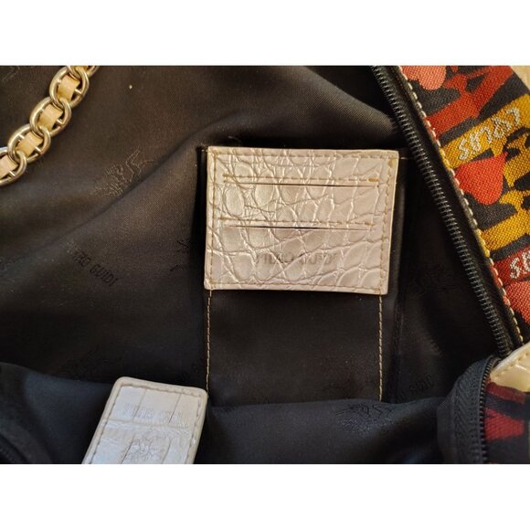 Piero Guidi Hangbag Purse Y2K, Love Heart, Chain Leather Double Handle Zip Close - Picture 8 of 8